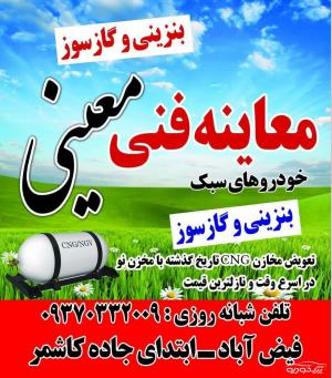 معاینه فنی معینی بنزینی گازسوز